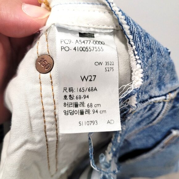 Levis 501 Anniversary Edition Mid-Rise Button Fly Frayed Hem Denim Shorts W27 - Picture 3 of 9